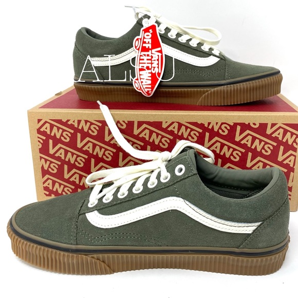 VANS Old Skool Suede Dusty Olive Women’s Sneakers - Picture 8 of 10